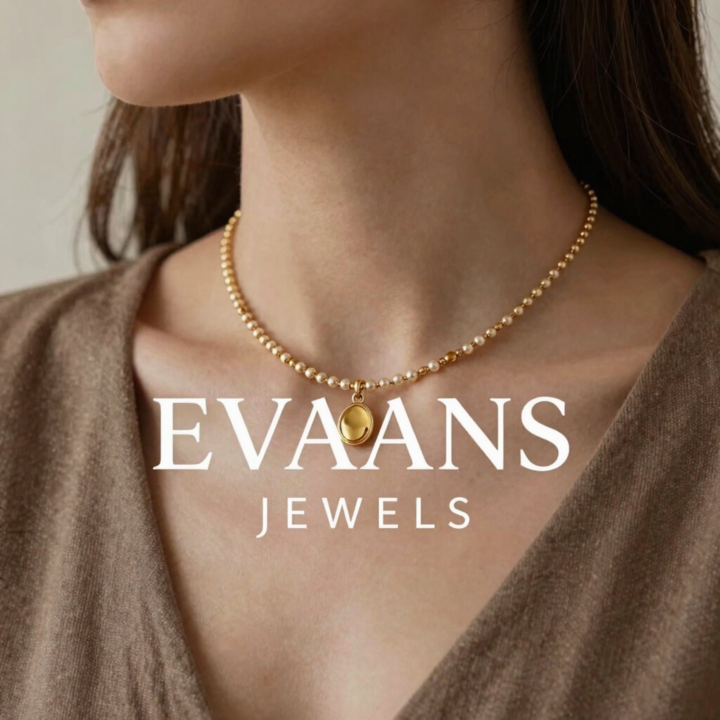 close-up of a delicate gold chain sparkling under soft light