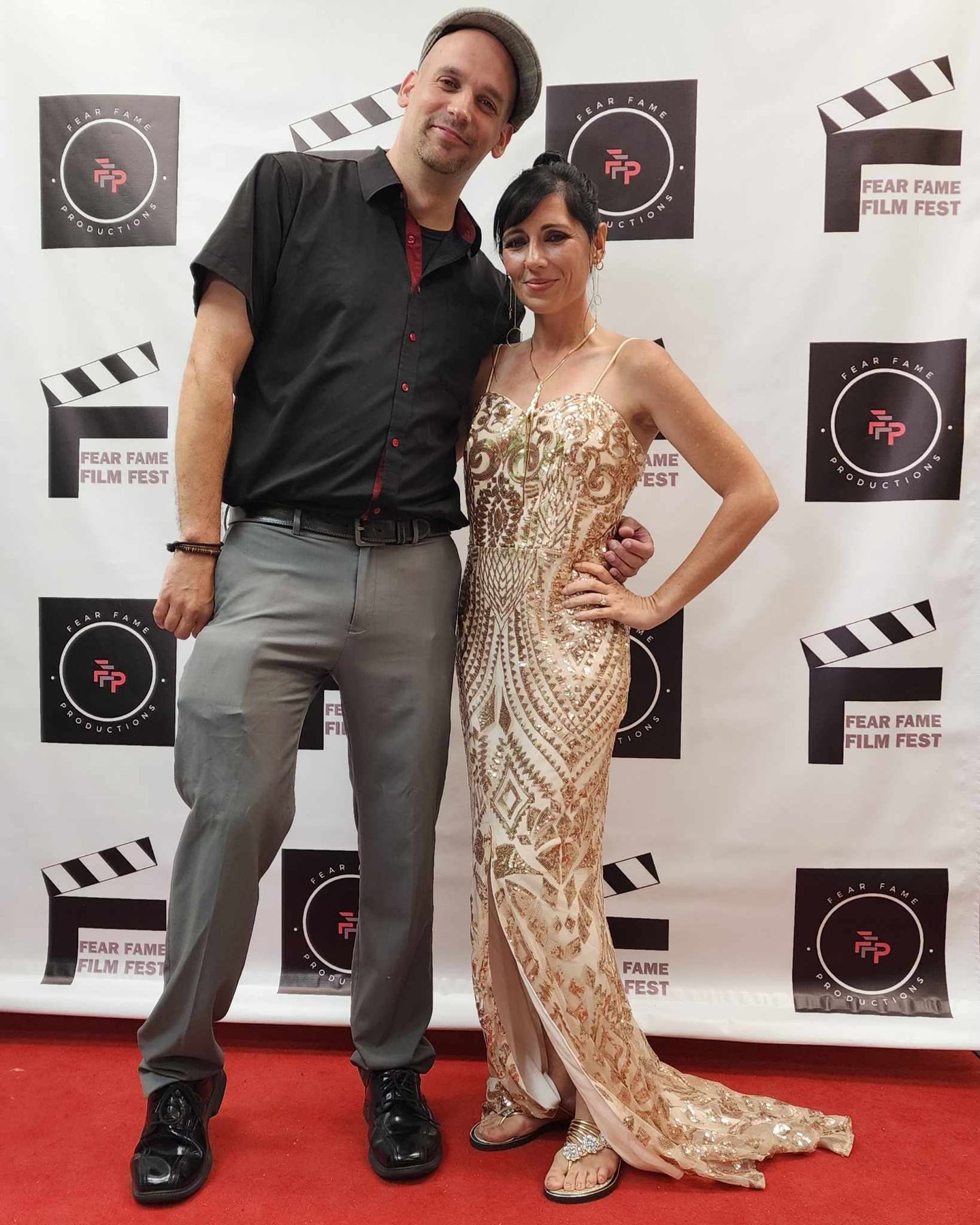 Joe Furnari and Heather Fraley at Fear Fame Film Festival event in Tampa, Florida