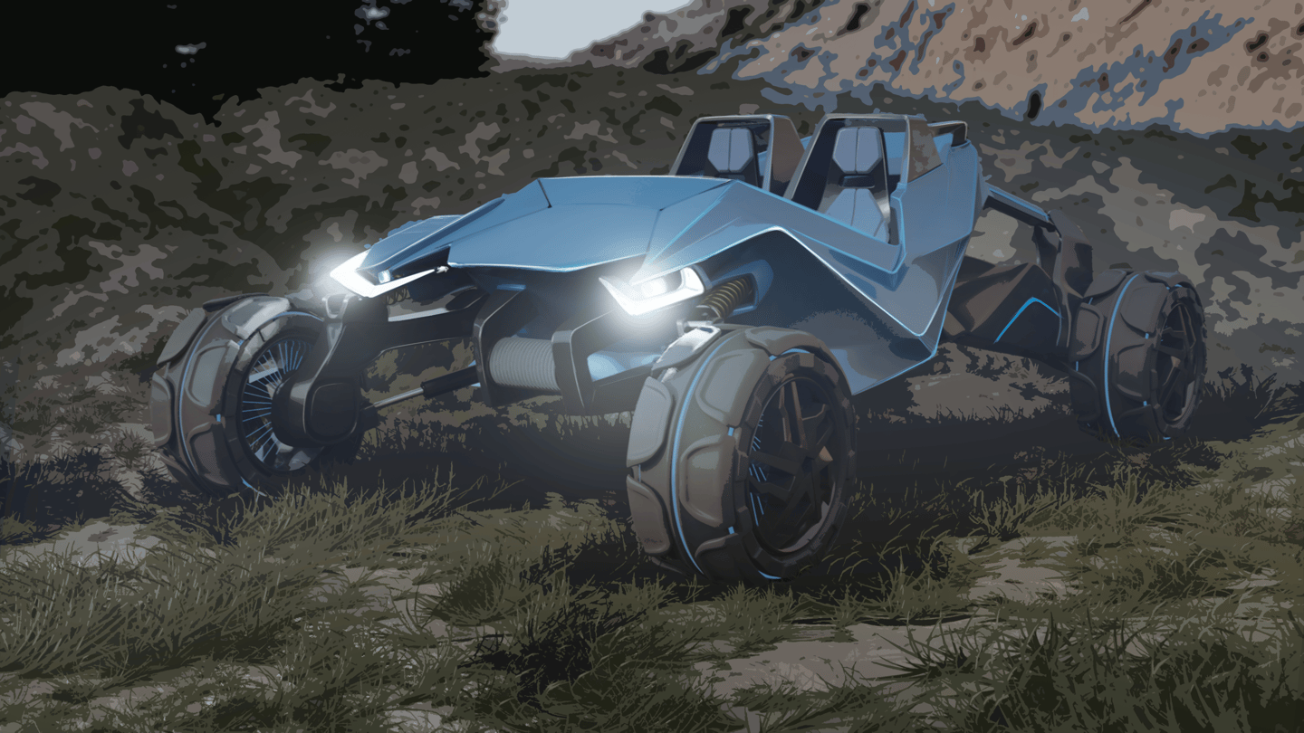 blue 2.0 front quarter view