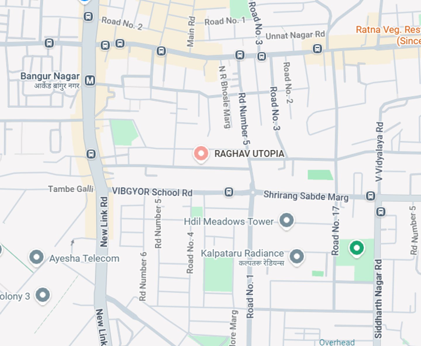 LOCATION MAP RAGHAV UTOPIA GOREGAON WEST, RAGHAV UTOPIA, SHASTRI NAGAR, ROAD NO 1, GOREGAON WEST