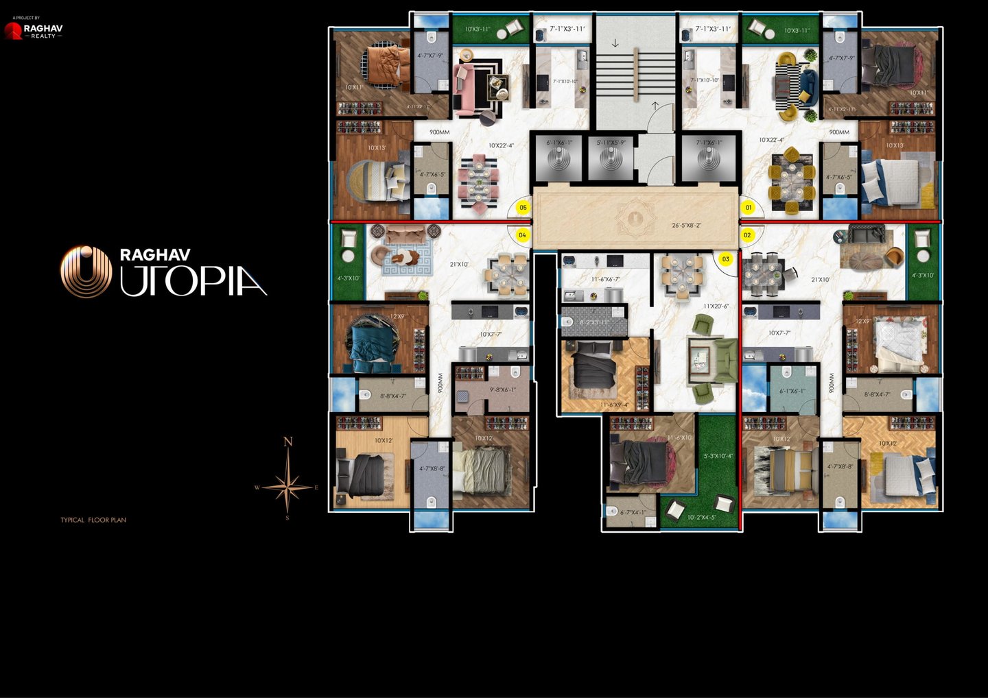 FLOOR PLANS RAGHAV UTOPIA GOREGAON WEST, RAGHAV UTOPIA, SHASTRI NAGAR, ROAD NO 1, GOREGAON WEST