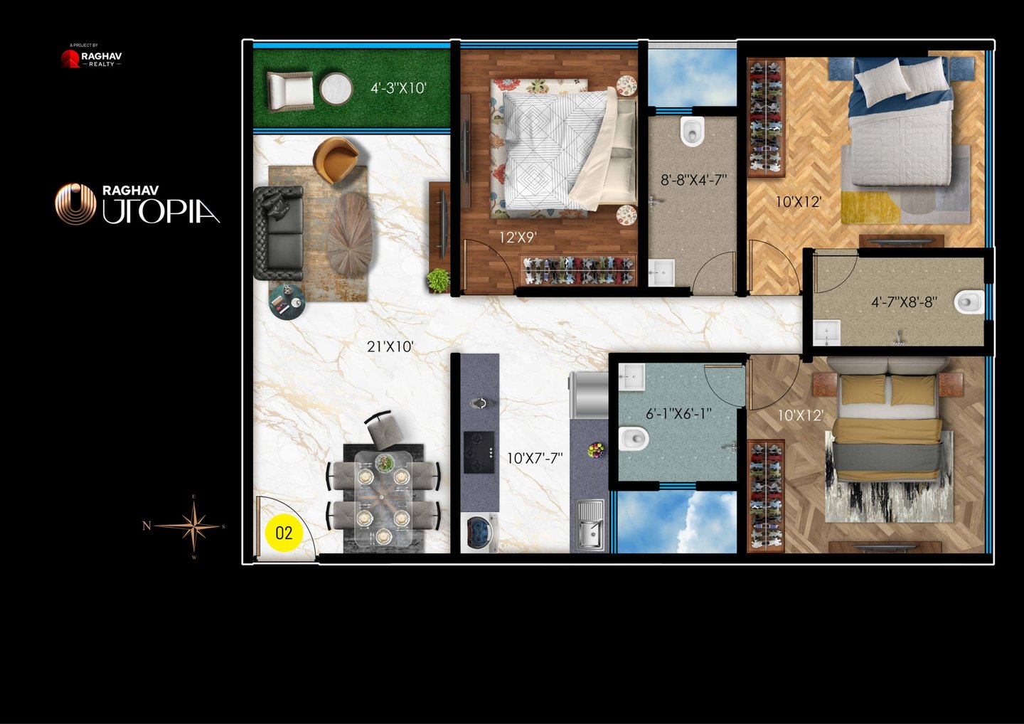 FLOOR PLANS RAGHAV UTOPIA GOREGAON WEST, RAGHAV UTOPIA, SHASTRI NAGAR, ROAD NO 1, GOREGAON WEST