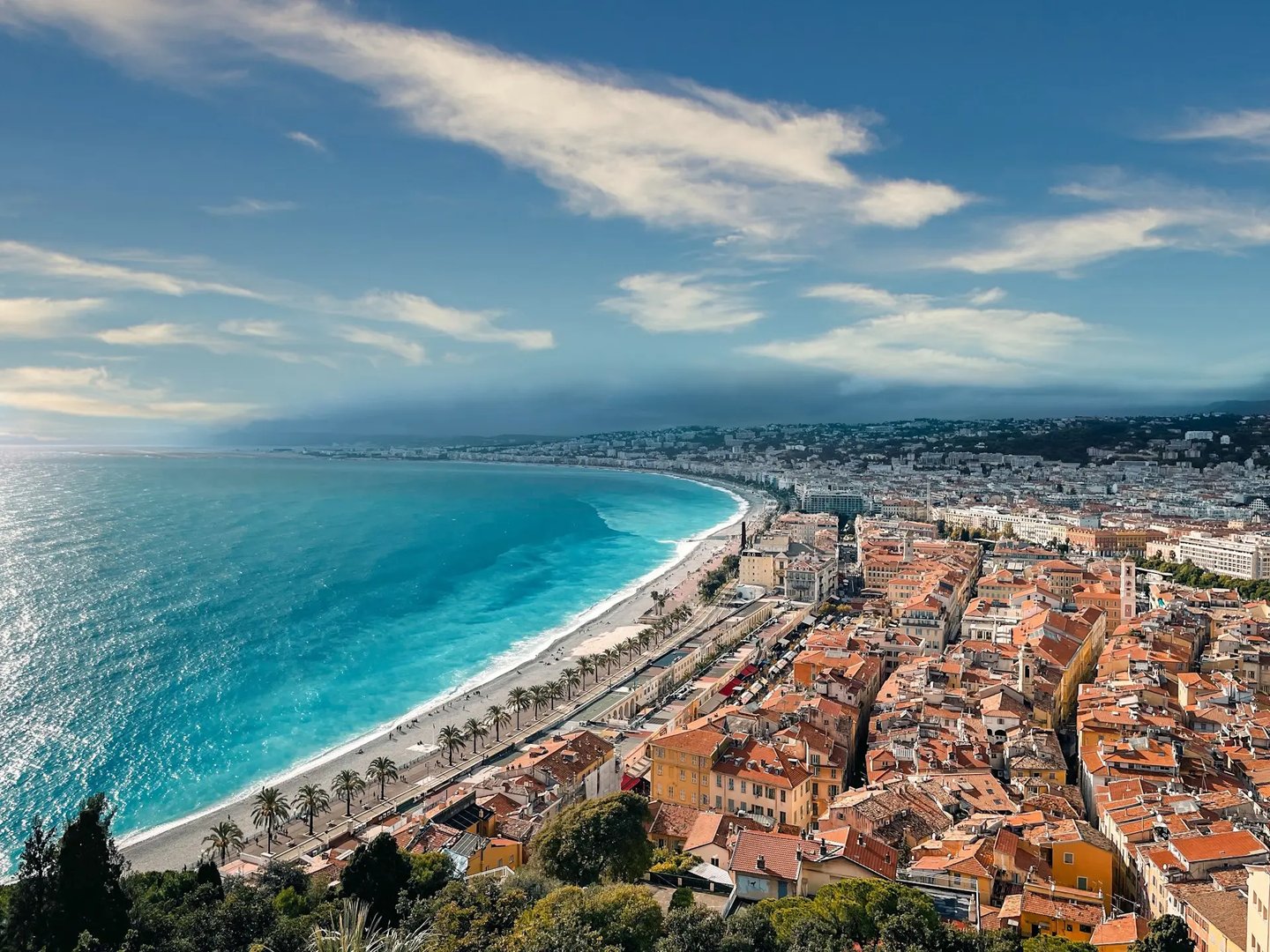 Vue du vieux Nice depuis le Chateau