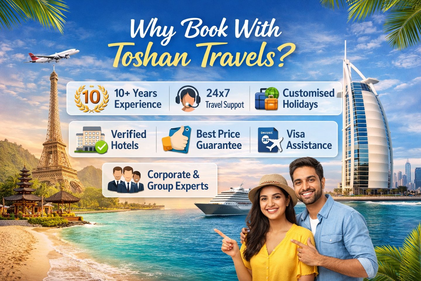 Why Book With Toshan Travels – 10+ years experienced travel agency offering customised holidays