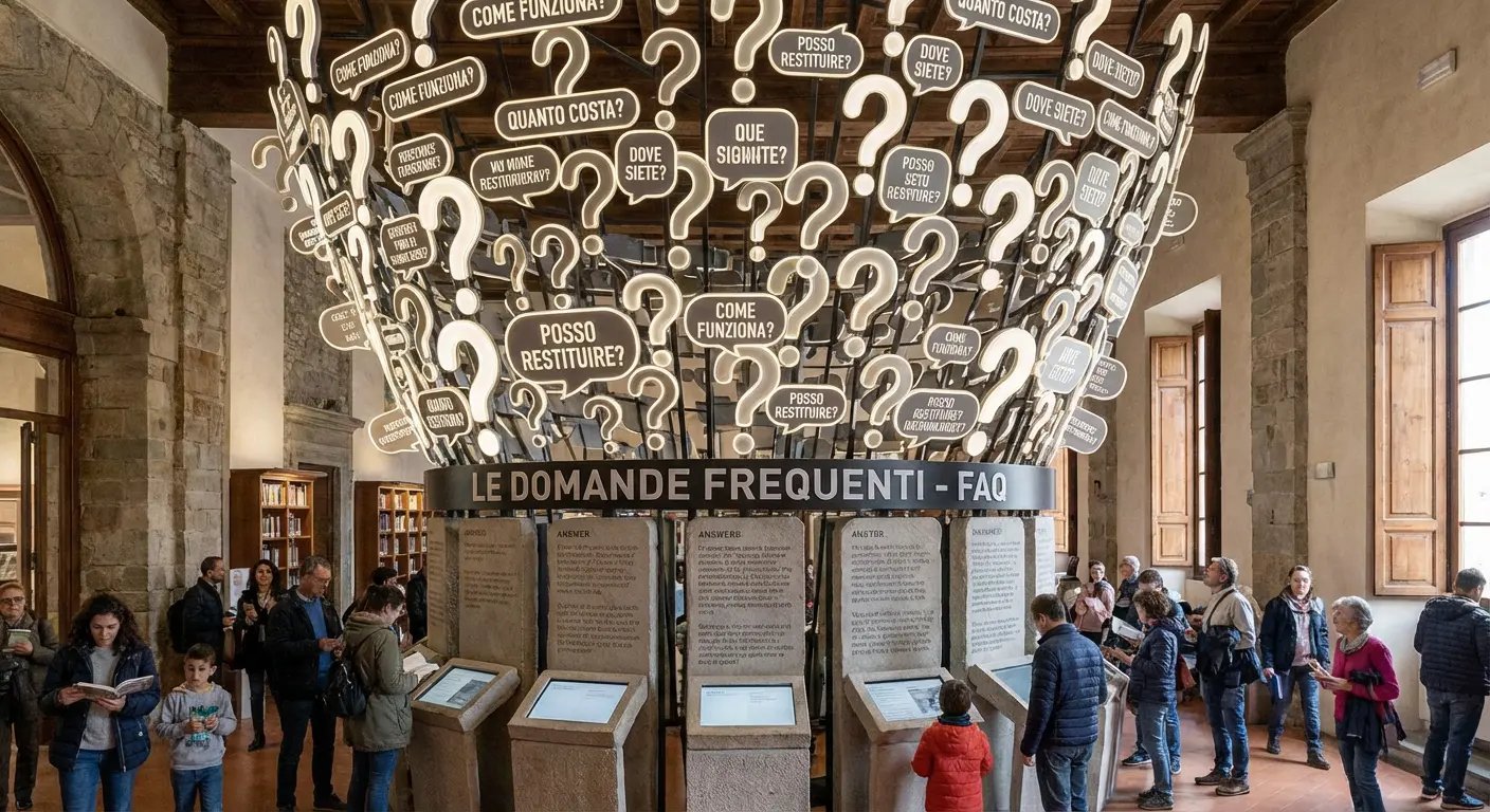 a large display of a large display of questionnaires