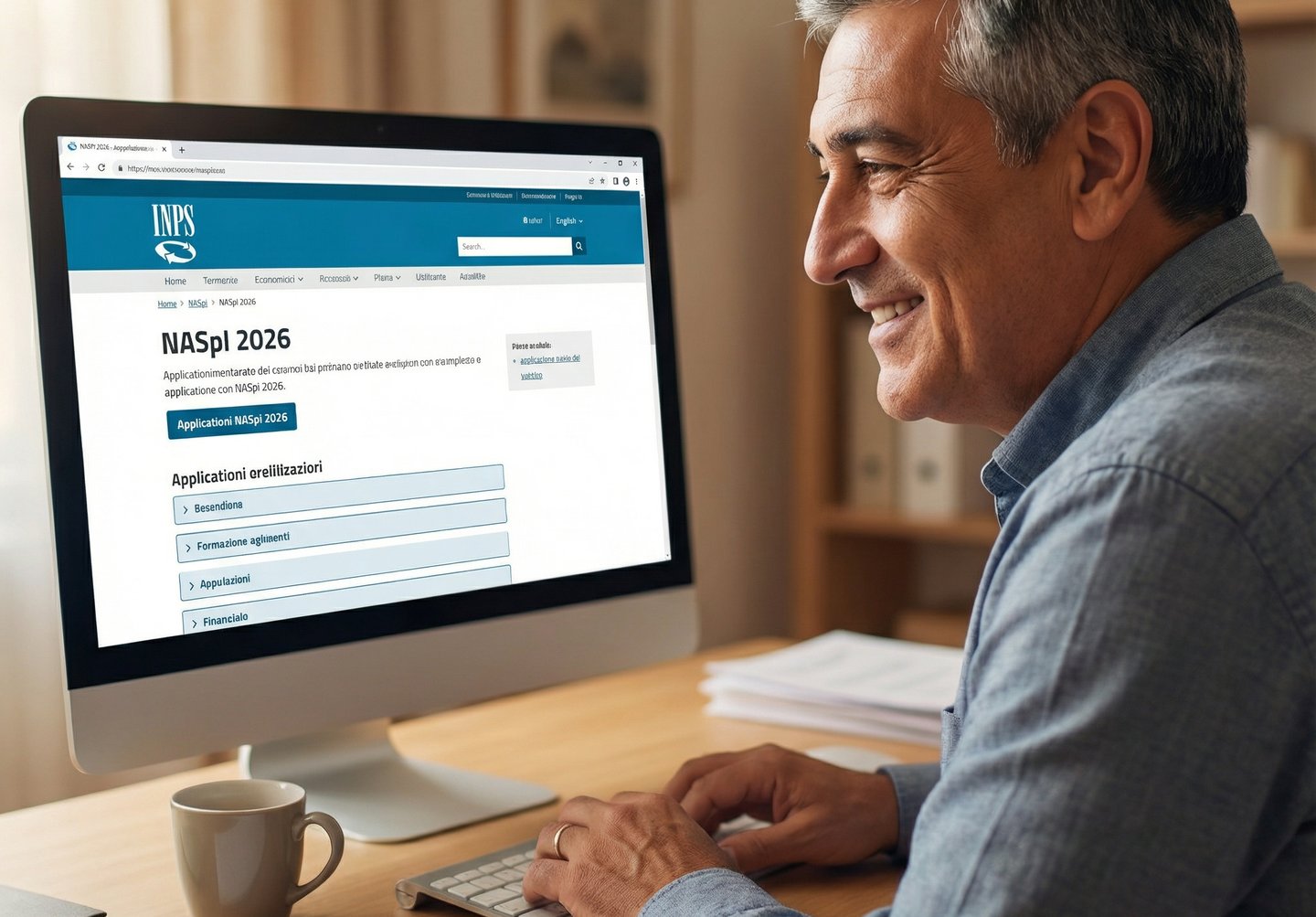 a man sitting at a desk with a computer monitor and a laptop