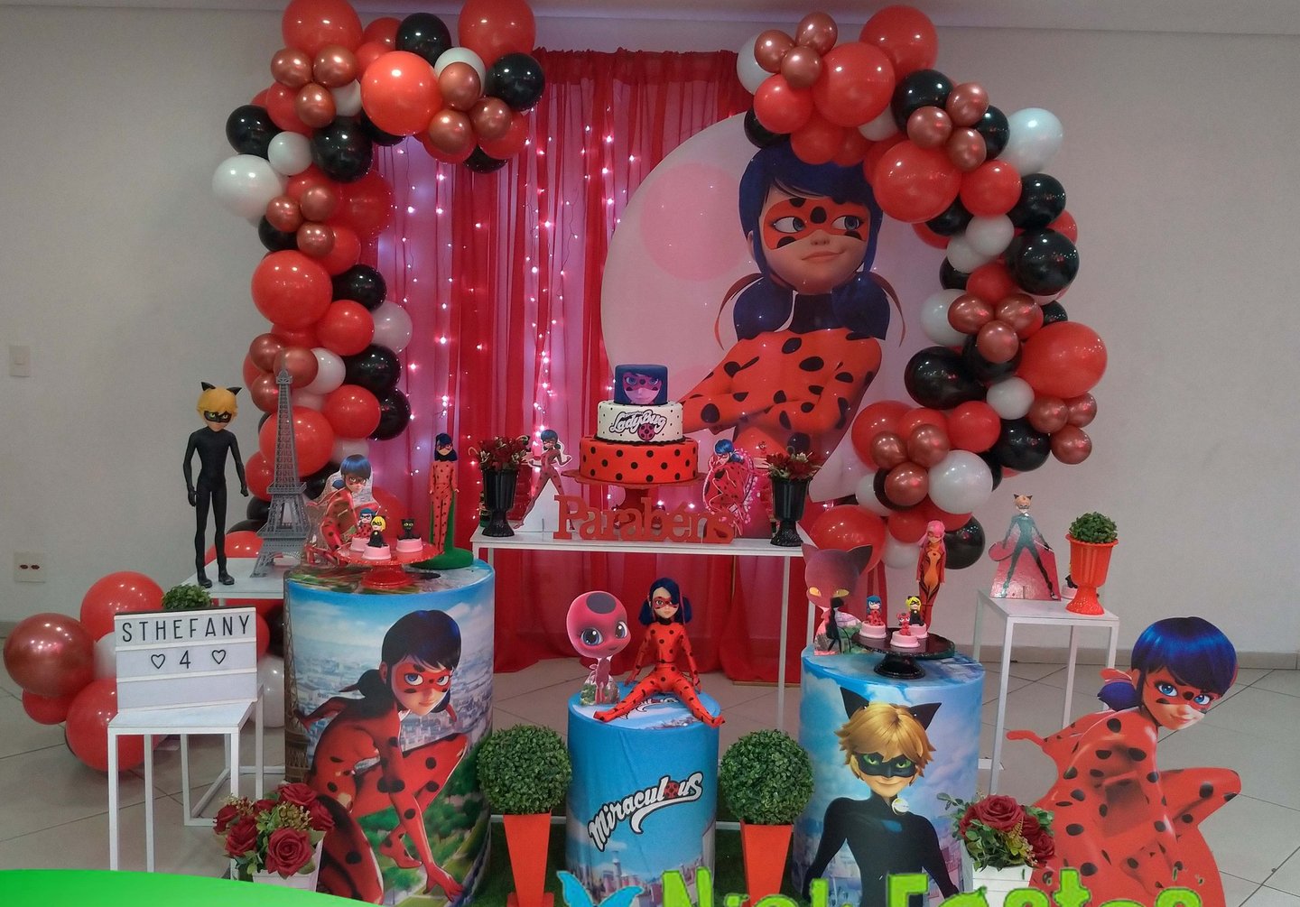 Aluguel de decoração infantil Ladybug na Freguesia do Ó com mesa decorada temática