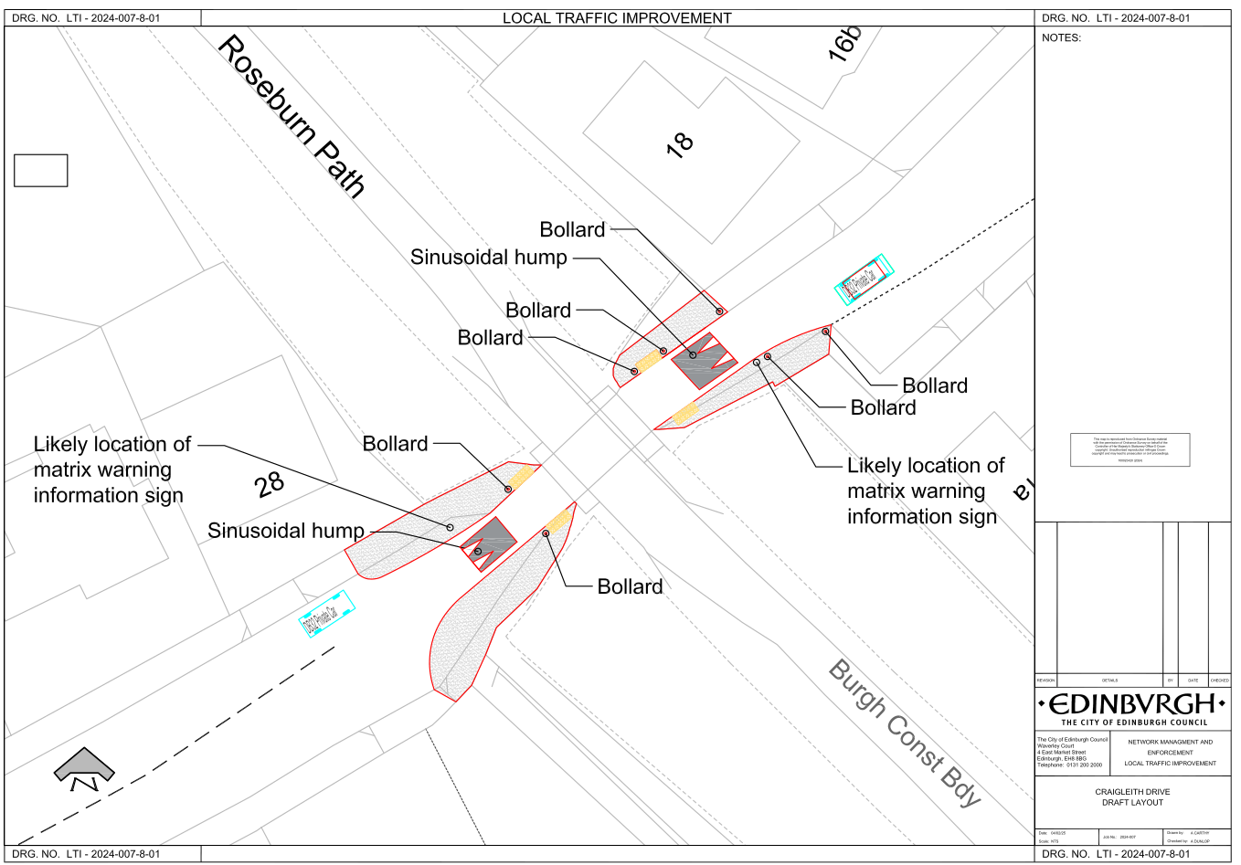 Plans for Craigleith Drive works