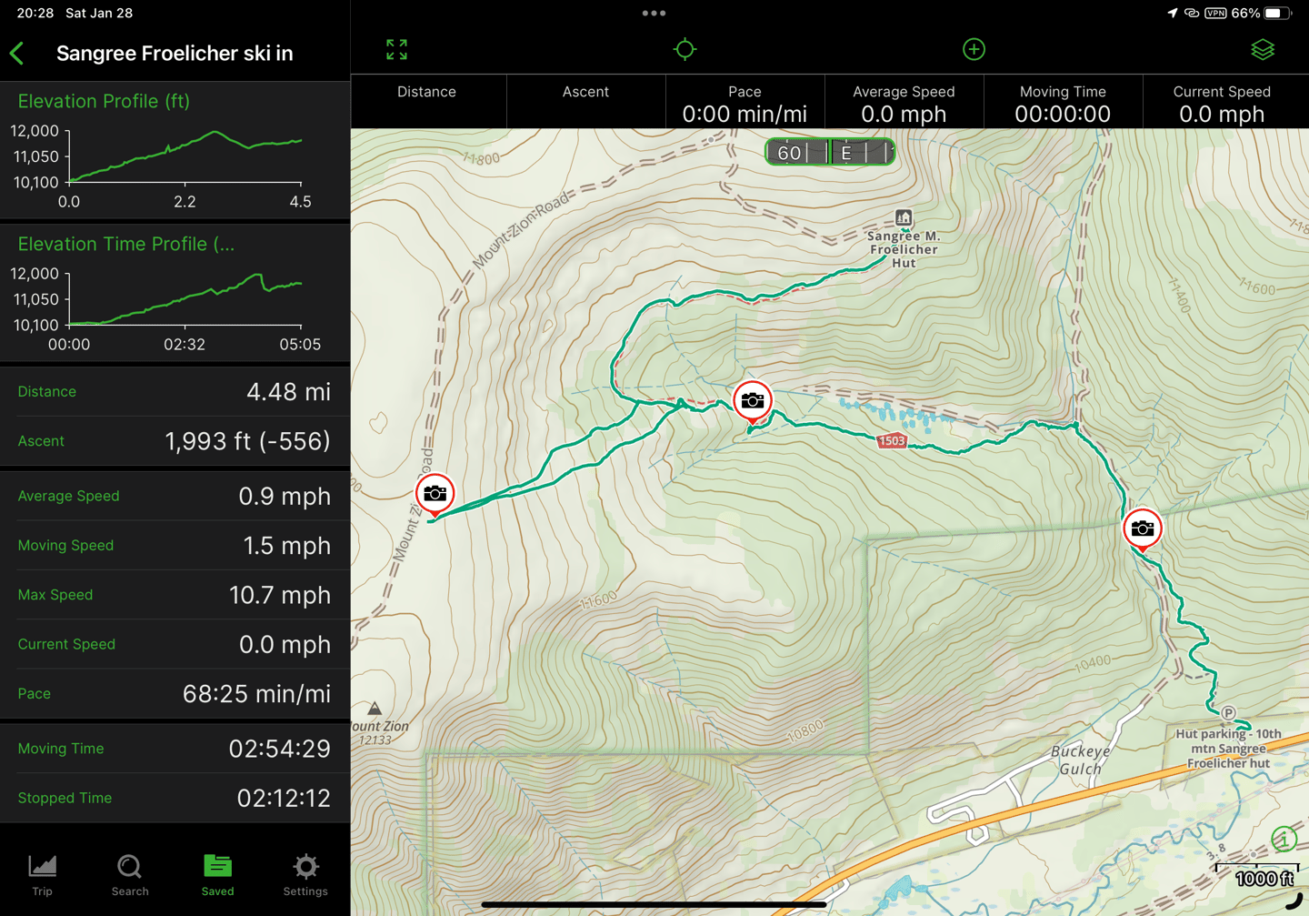 Lance ski in to Froelicher Hut with side trip