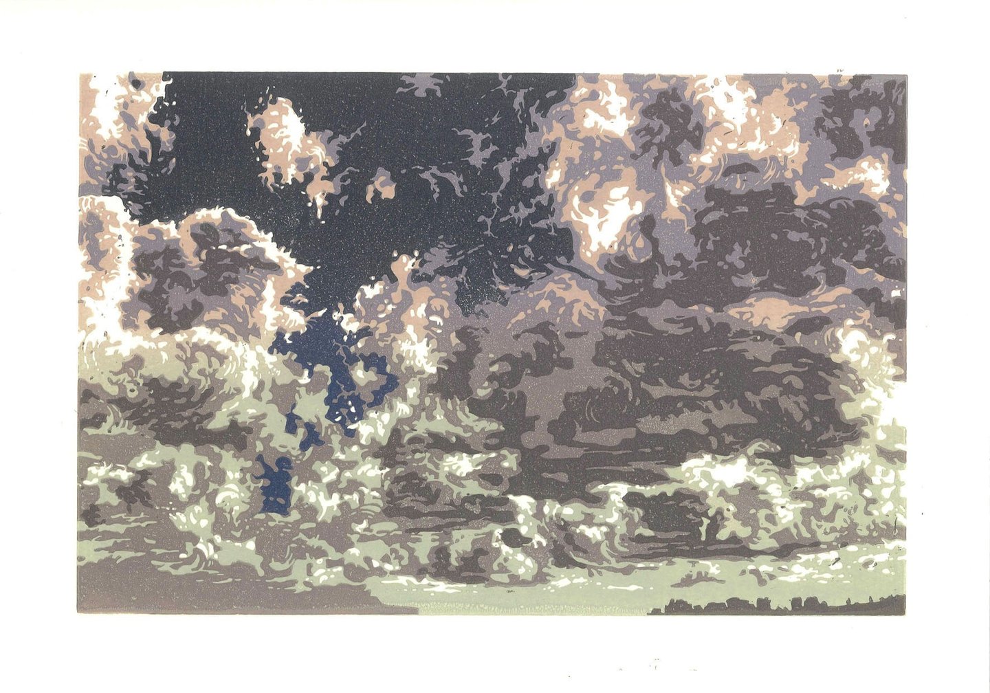 Linogravure sur papier 30 × 42 cm - © Eric Durant