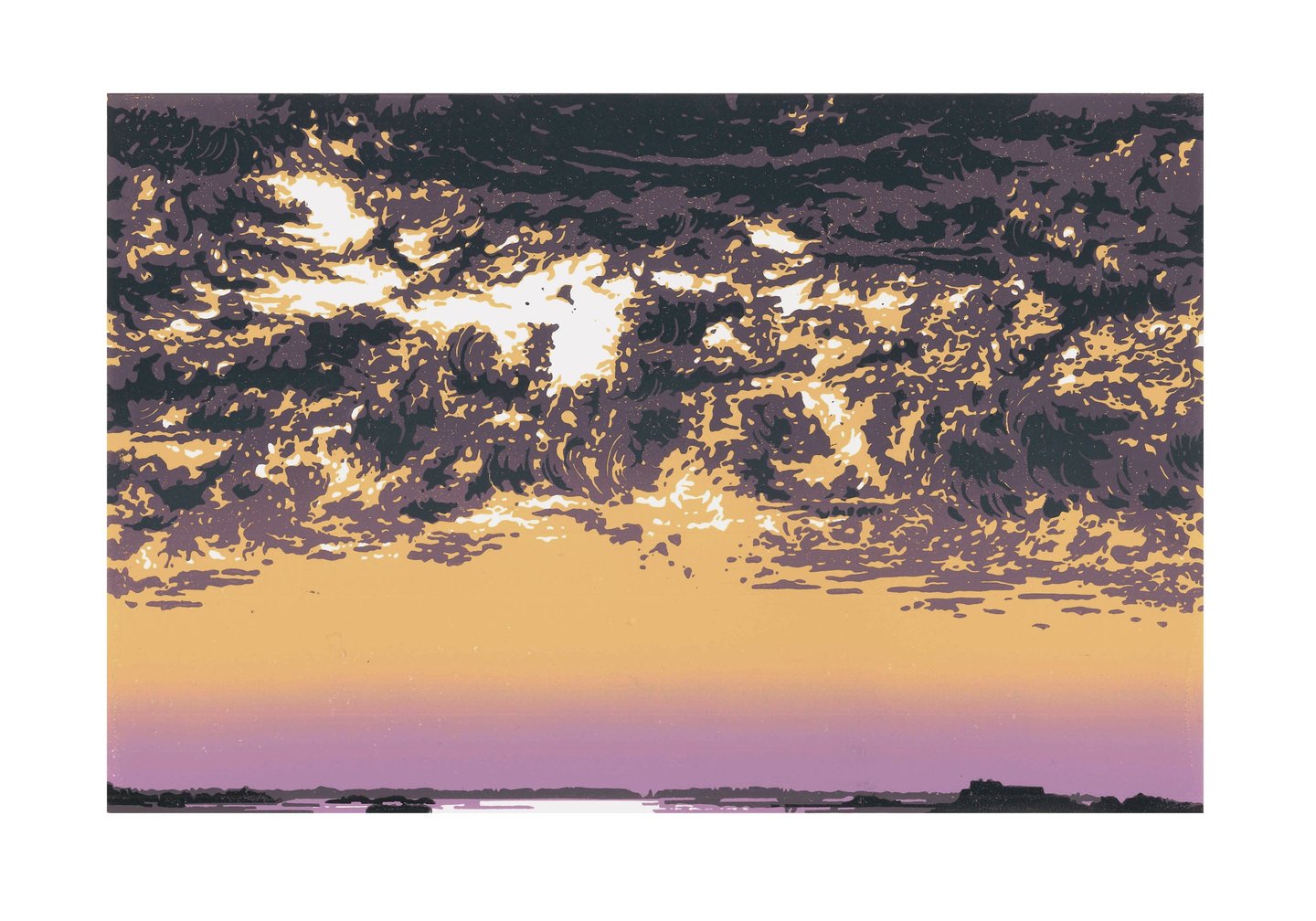 Nuages NN VIII  gris violet jaune mauve