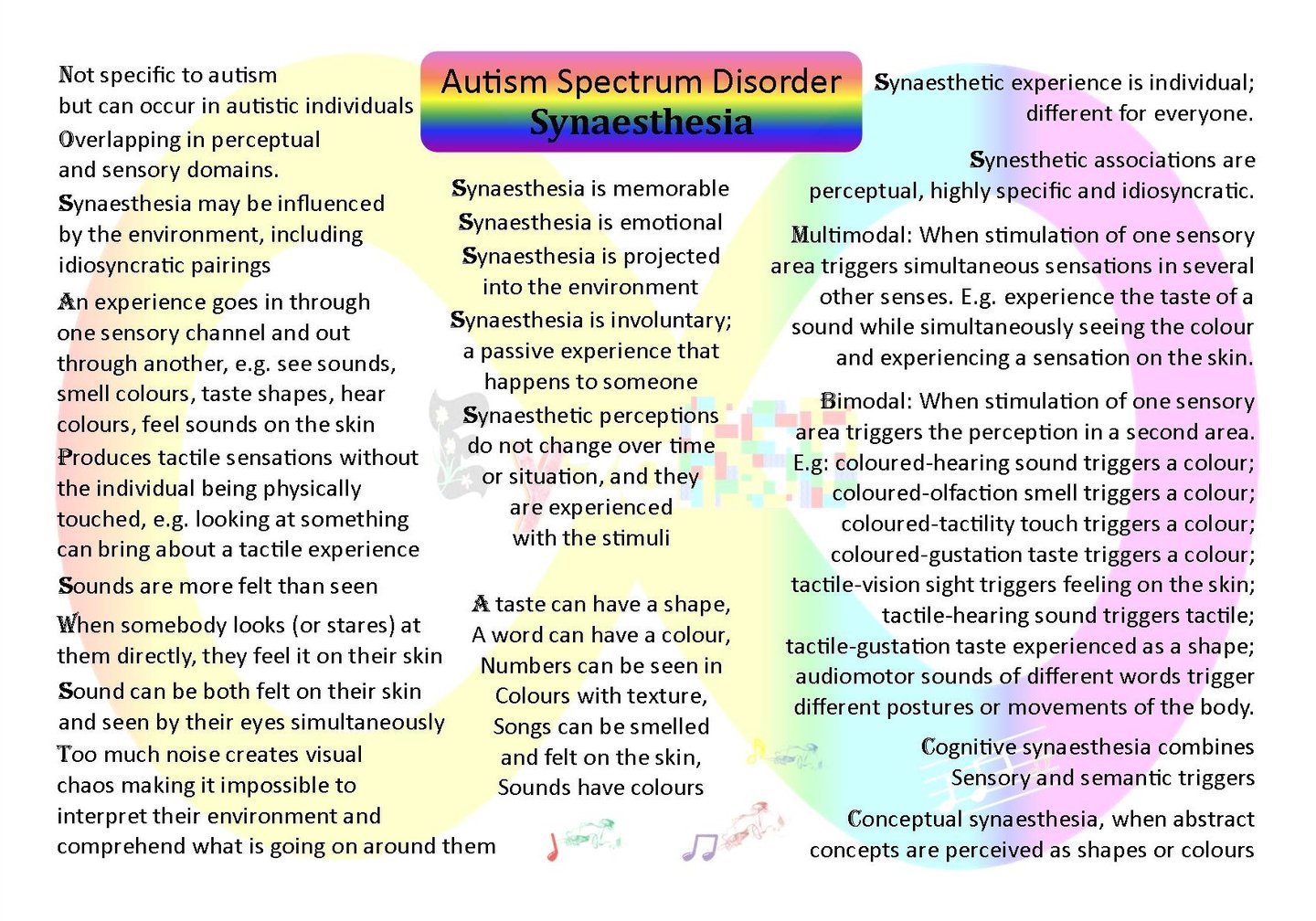 Synaesthesia ASD challenges