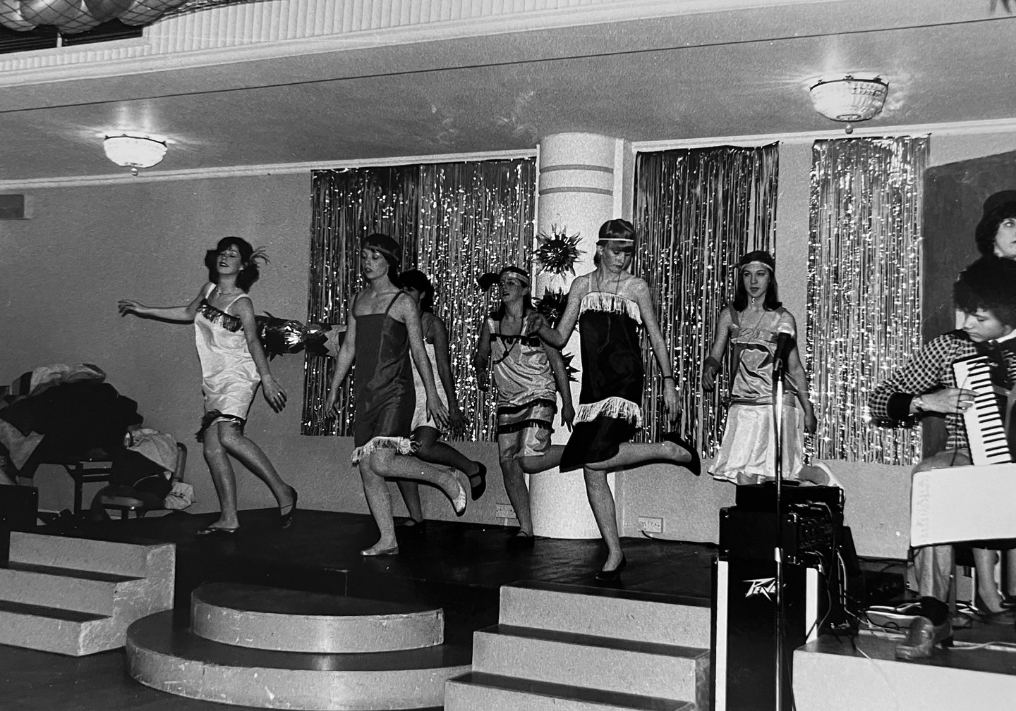 Jon Yon playing the music for a dance show