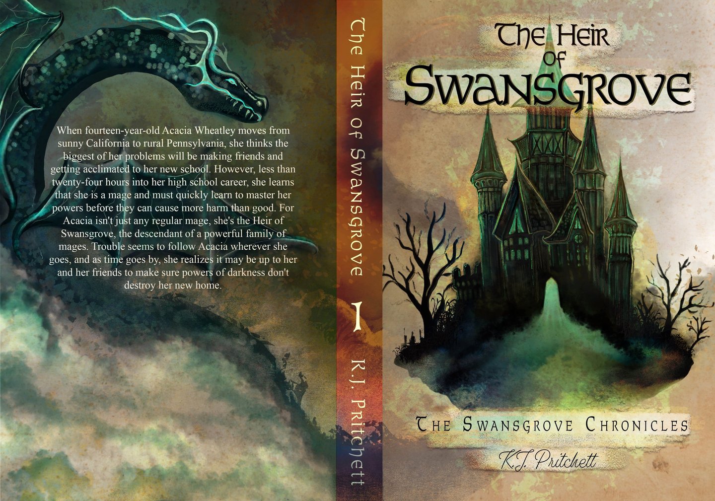 Book cover of The Heir of Swansgrove by KJ Pritchett