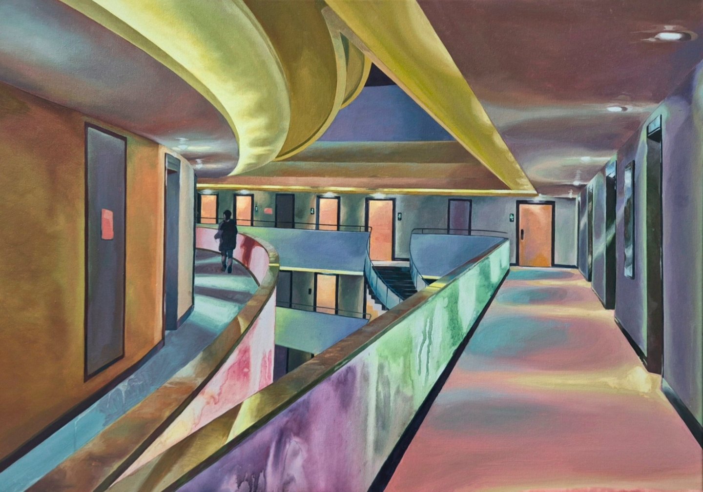 "Verstohlen"-Öl auf Leinwand-Gemälde von 2025-Jasmin Roßmann