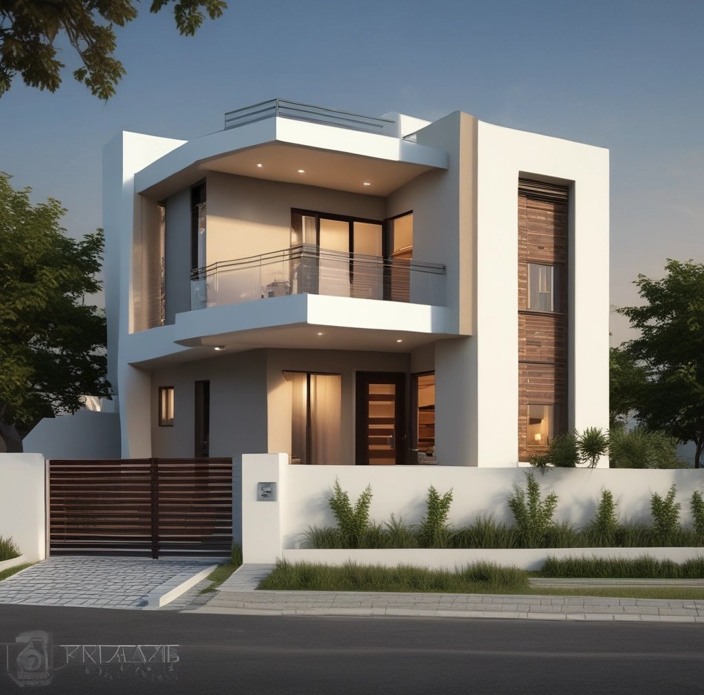 A happy family standing in front of their new home in a prime Faridabad neighborhood.