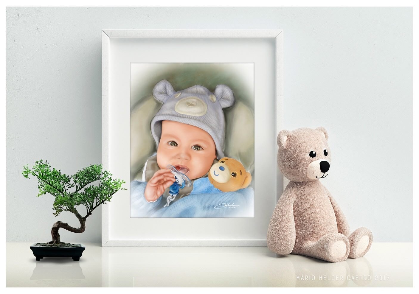 a baby's picture frame with a baby in a picture frame