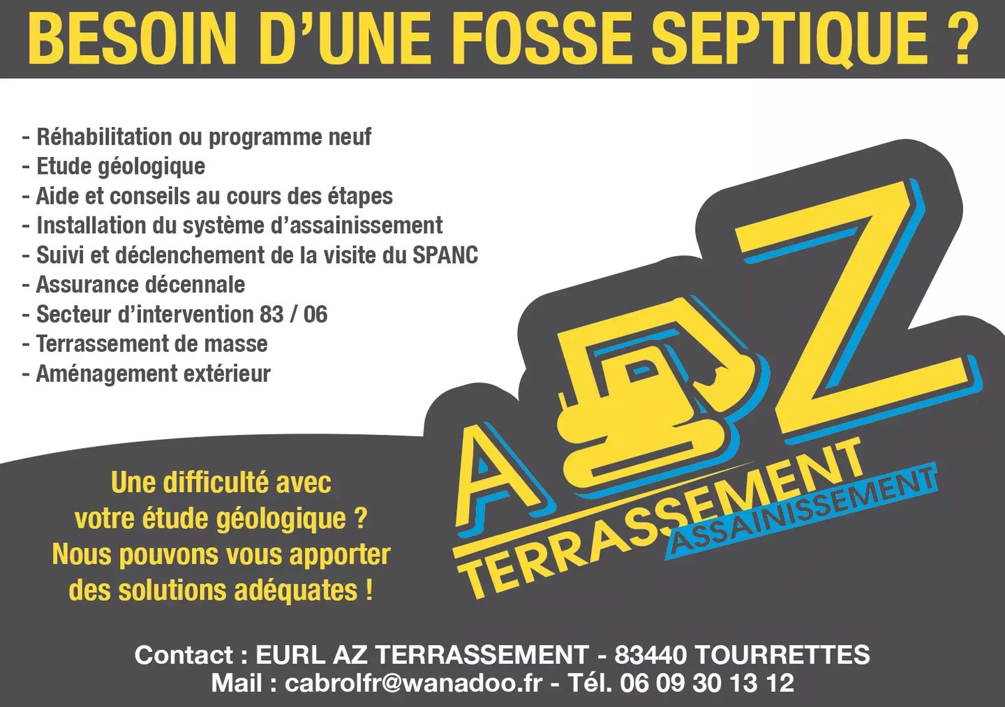 fosse septique az terrassement