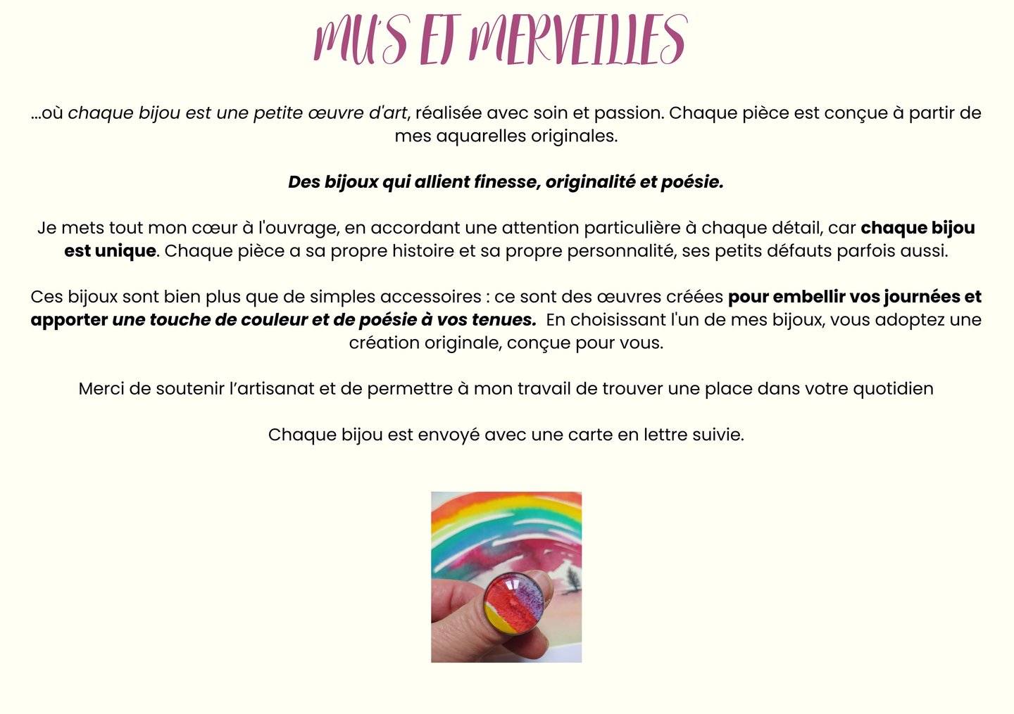 bijoux aquarelle cadeau beauté