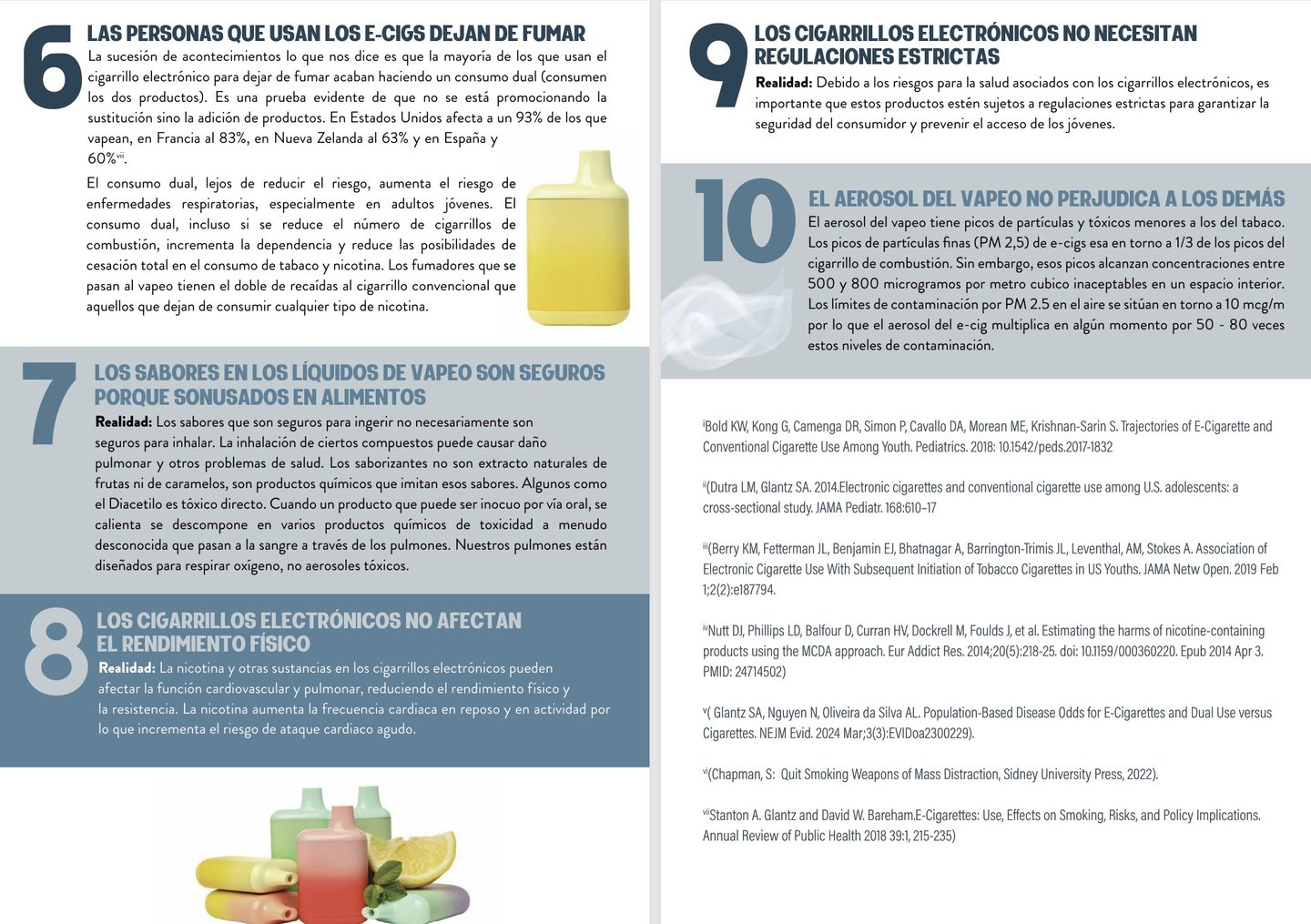 Mitos del vapeo y salud