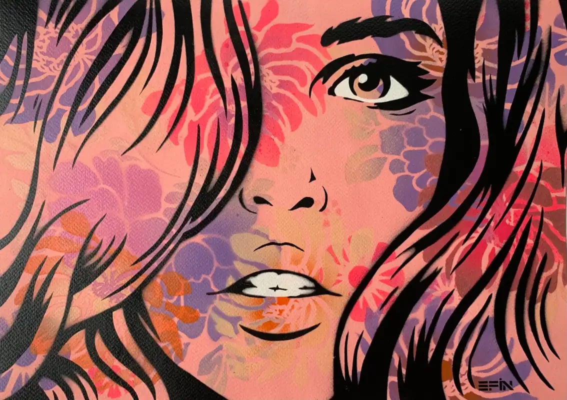 Efin womans portrait pink