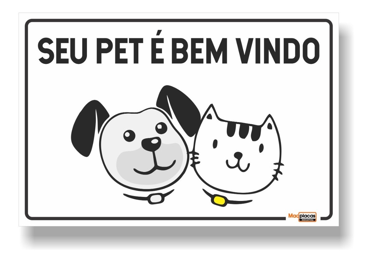 a sign with a dog and a cat