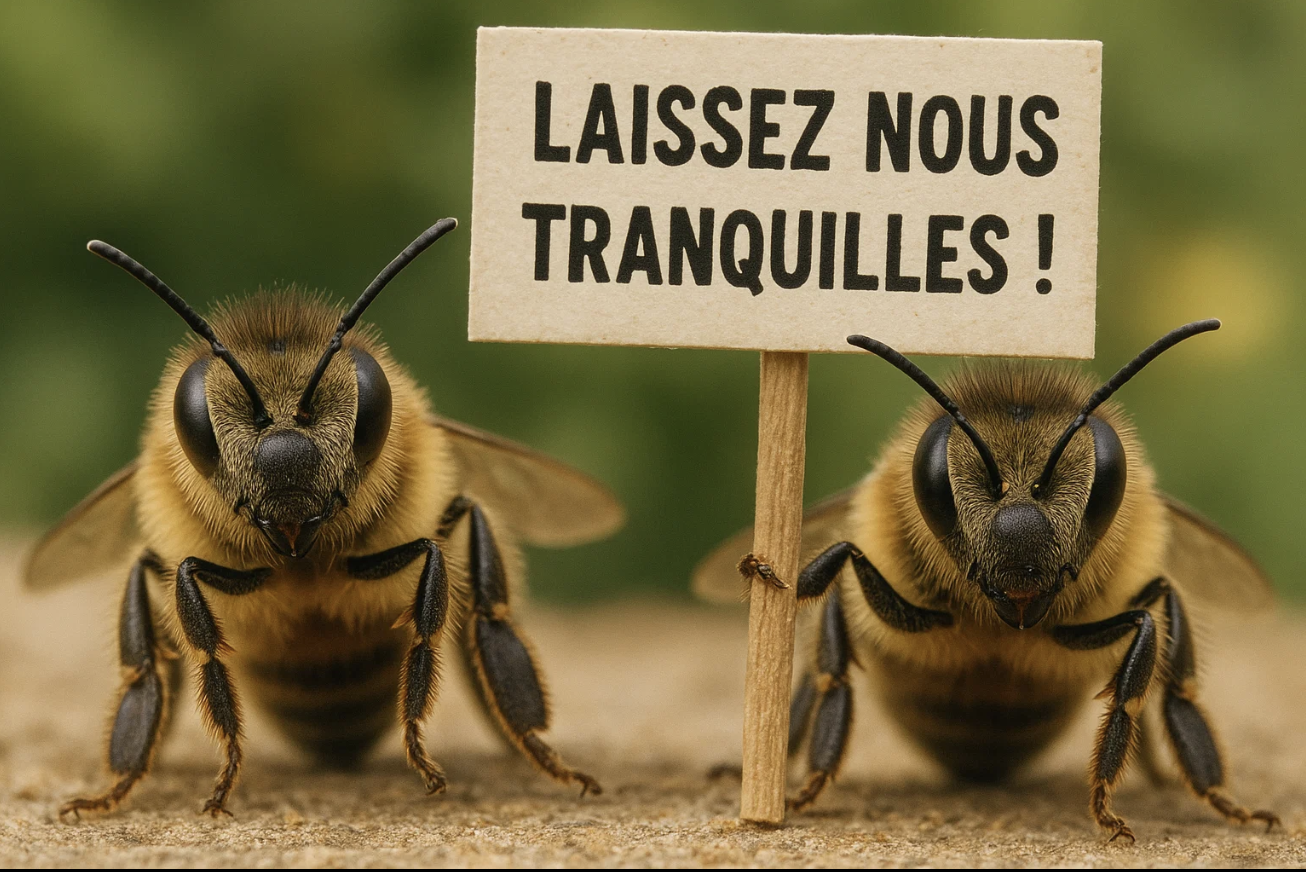 abeilles qui manifestent leur mécontentement pour la journée mondiale des abeilles.