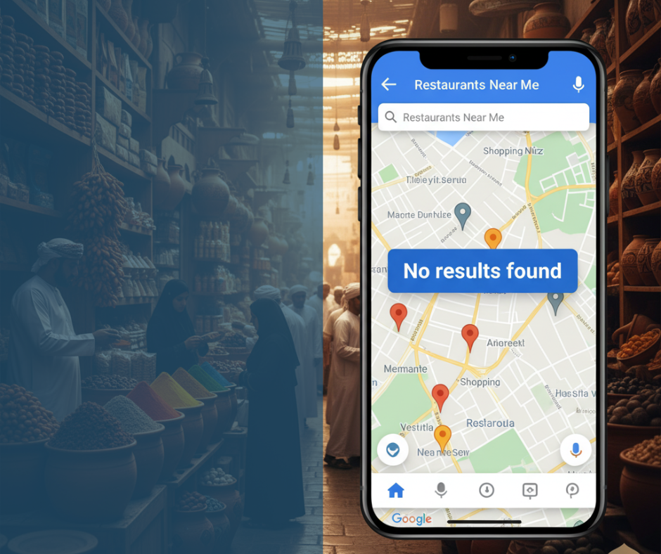 a phone phone showing a map of a restaurant