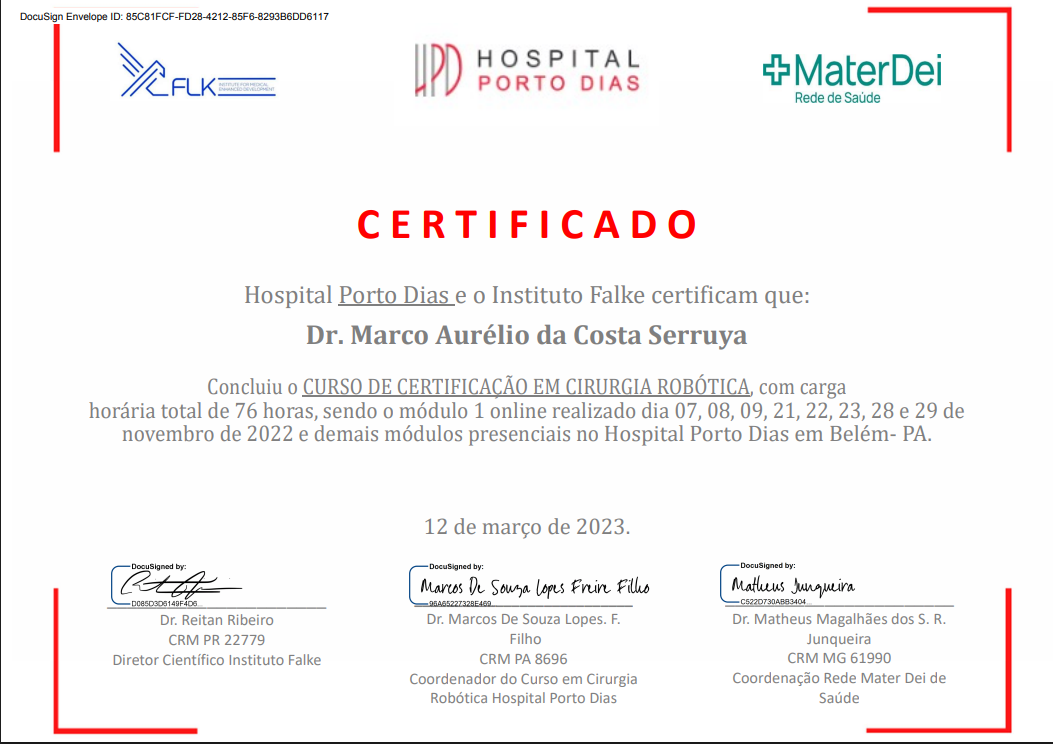 meu certificado em robótica
