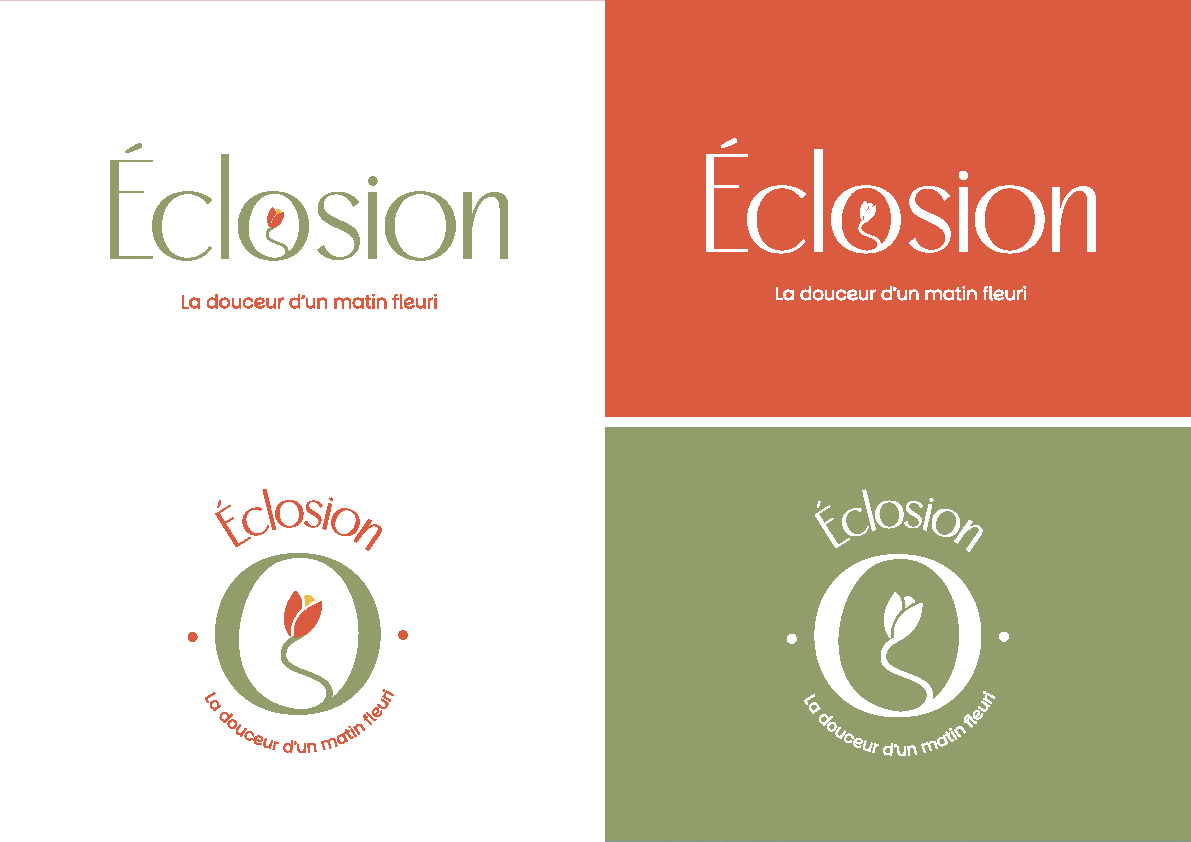 Logo - Identité visuelle - Éclosion - Fleuriste - Amy Atelier Graphique