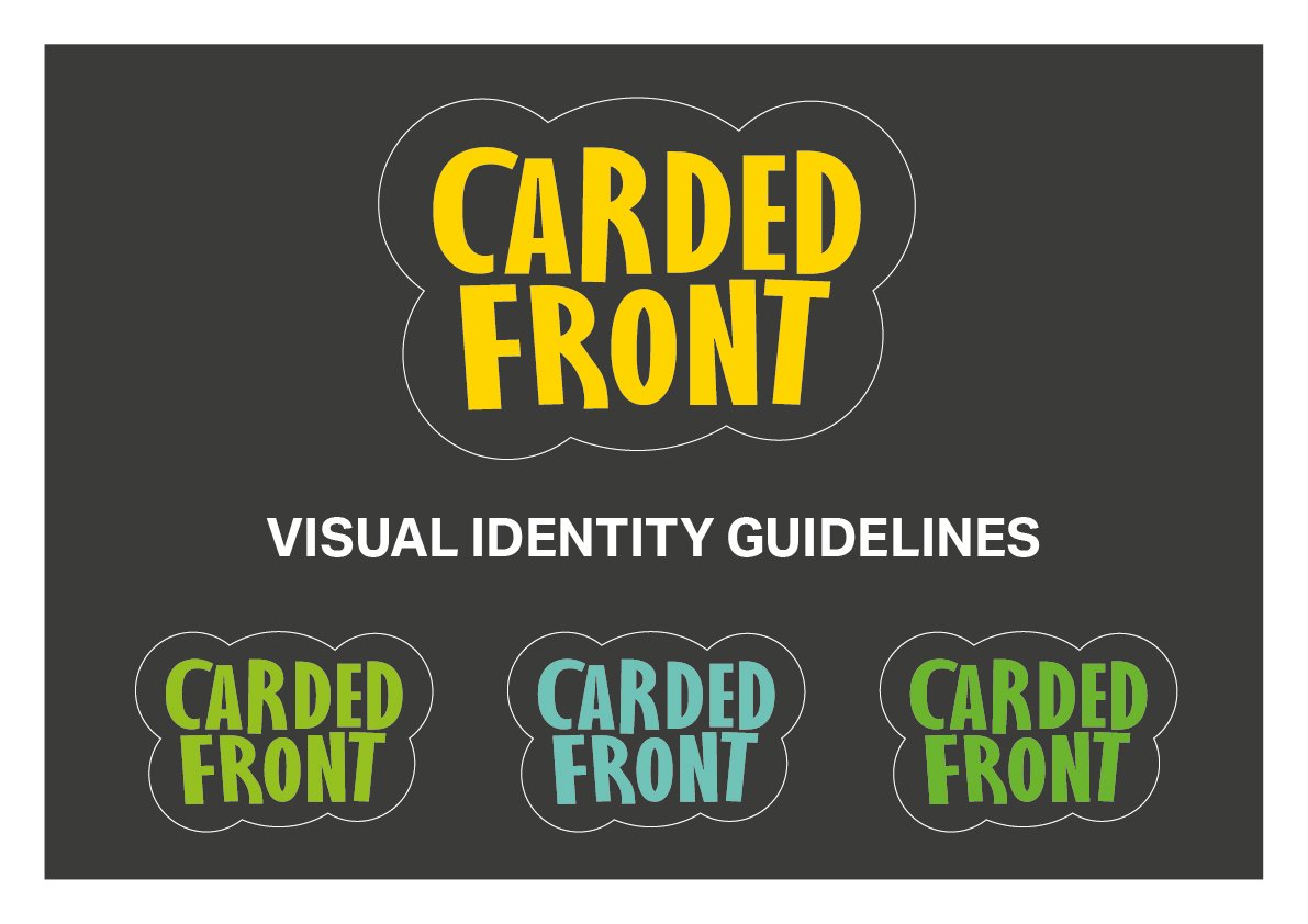 Carded front visual identity guidlines designed by city walls design