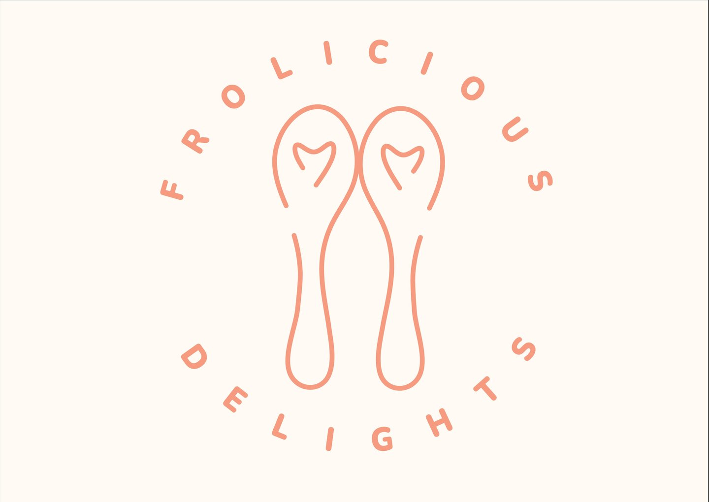 Frolicious Delights branded ice cream cup packaging design — pastel brand identity