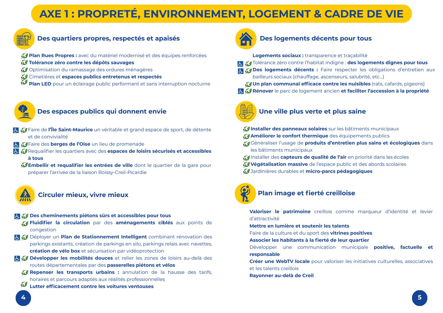 programme Creil au coeur axe 1 propreté, environnement, logement et cadre de vie