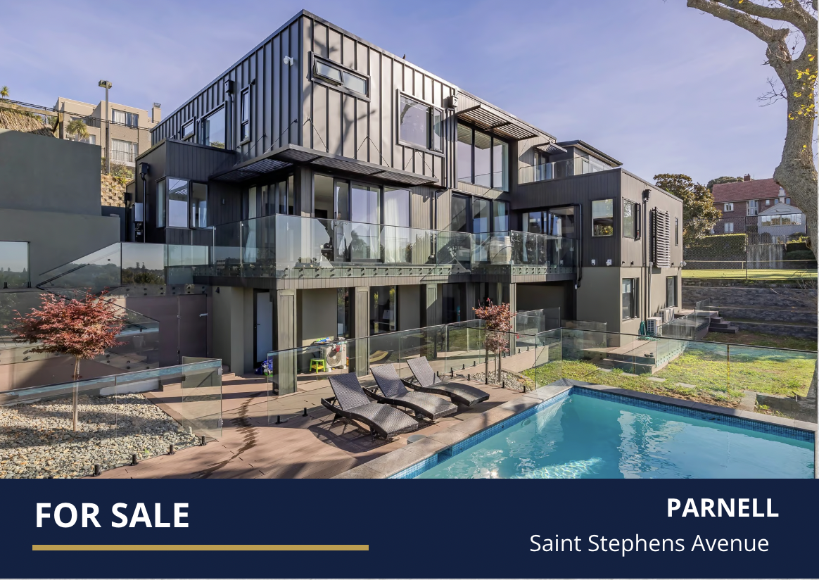 Stunning modern home for sale in Saint Stephens Avenue Parnell