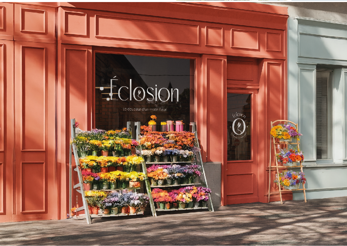 Logo - Identité visuelle - Éclosion - Fleuriste - Amy Atelier Graphique