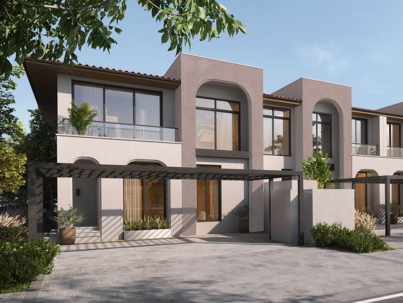 Private villa courtyards in Nawayef Village residences