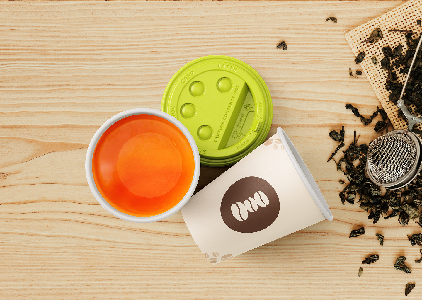 Equilibrium Coffee Shop cups en papier thé