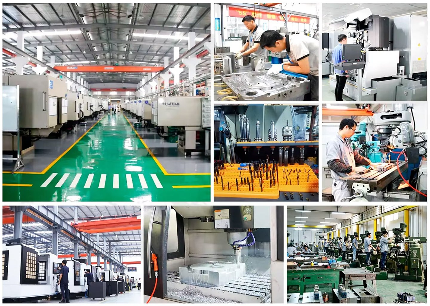 CNC precision engraving and milling machines, EDM, milling machines, lathes, injection mold machines