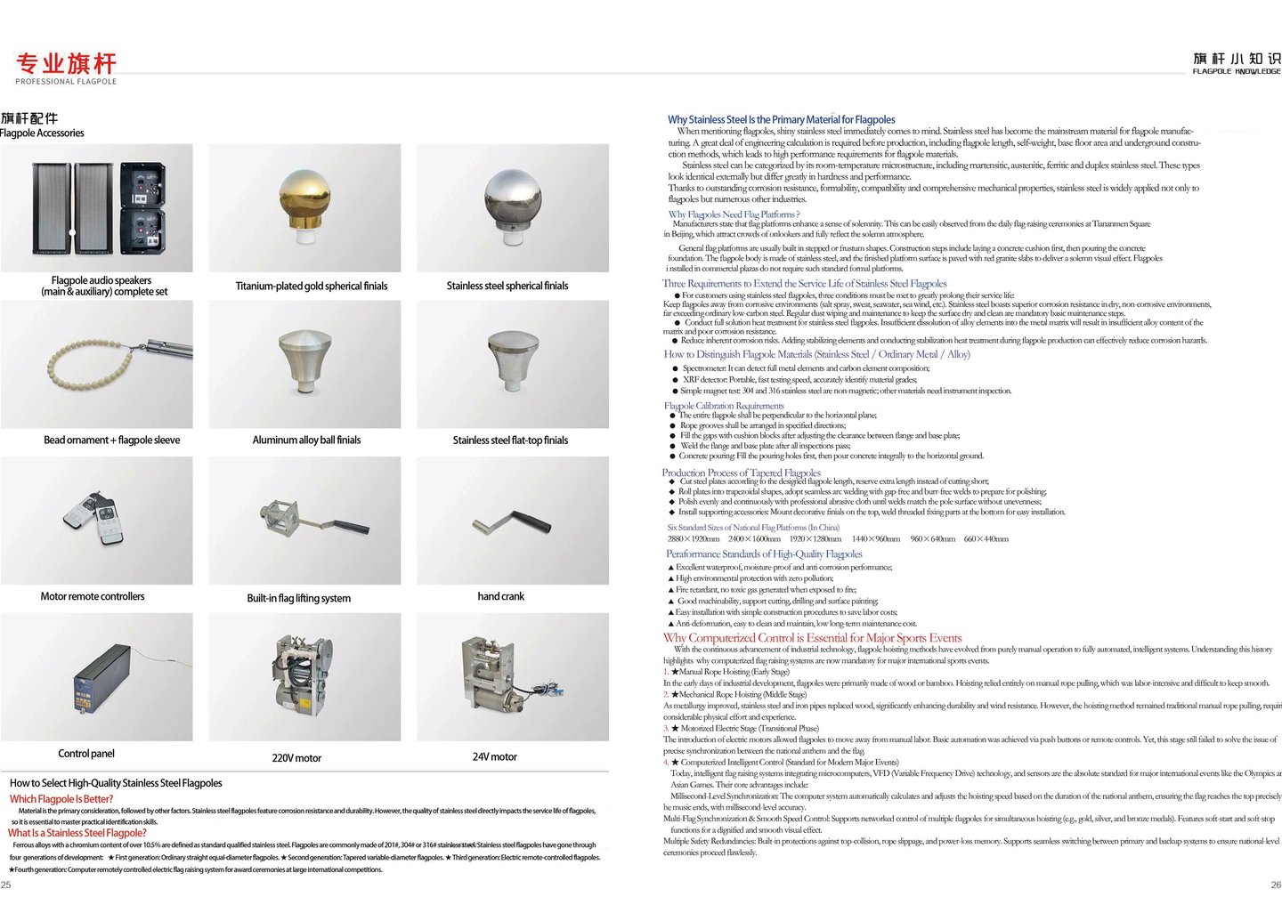 Flagpole Accessories and Stainless Steel Flagpole Technical Knowledge
