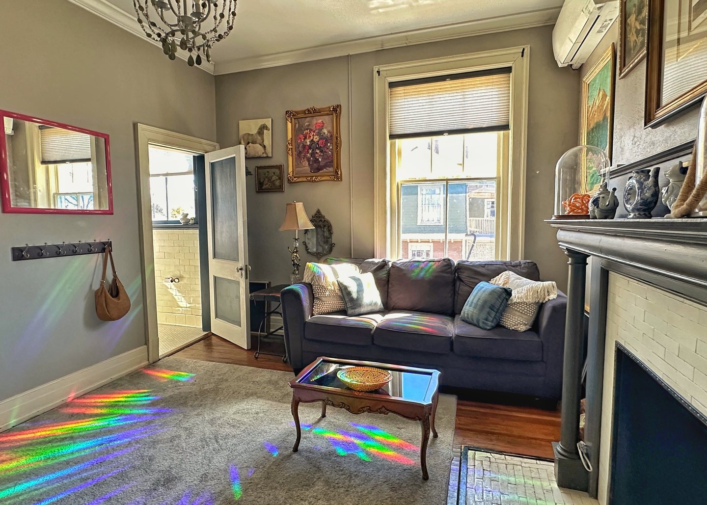 living room with big window 2123 rivermont apartments