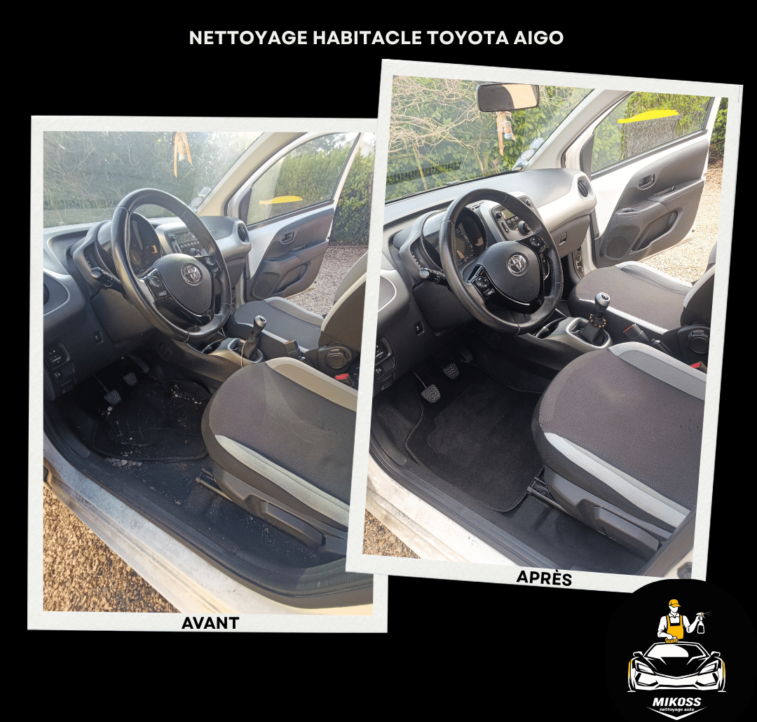 avant après nettoyage siège voiture Ain