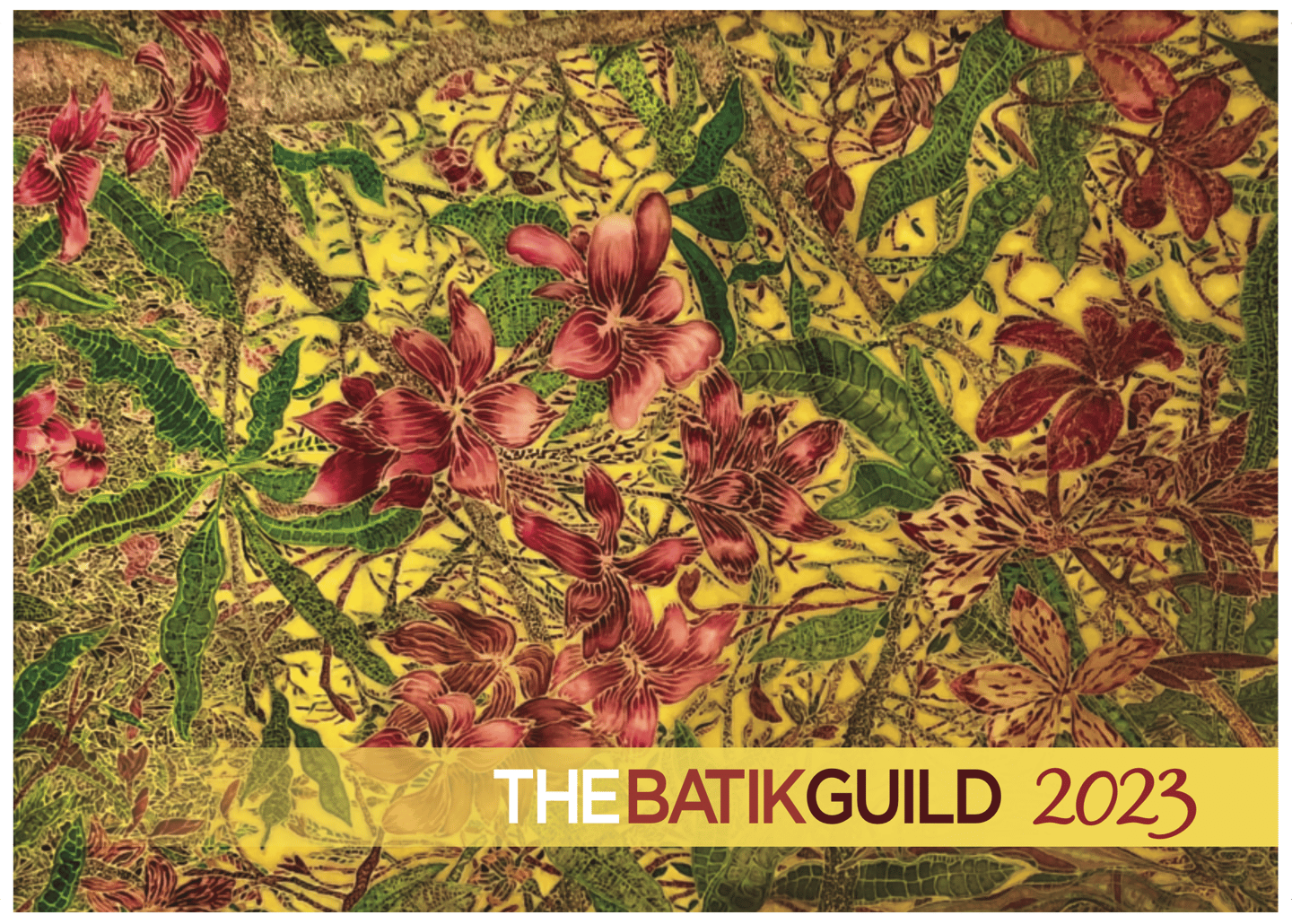 Shuen-Li's Floral Batik Painting selected for front cover of The Batik Guild 2023 Calendar