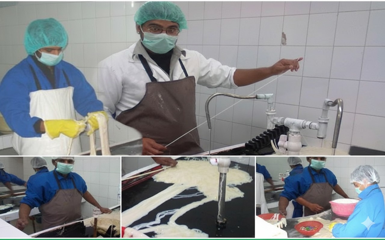 Process Flow of salted sheep casing. Selection (on Top) Measurement,Hanks and Salting .fivestarcasig