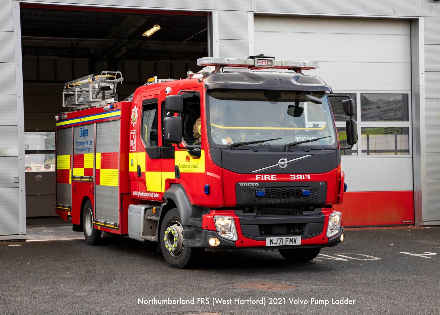Northumberland Fire and Rescue Service Volvo Water Tender based at West Hartford fire station