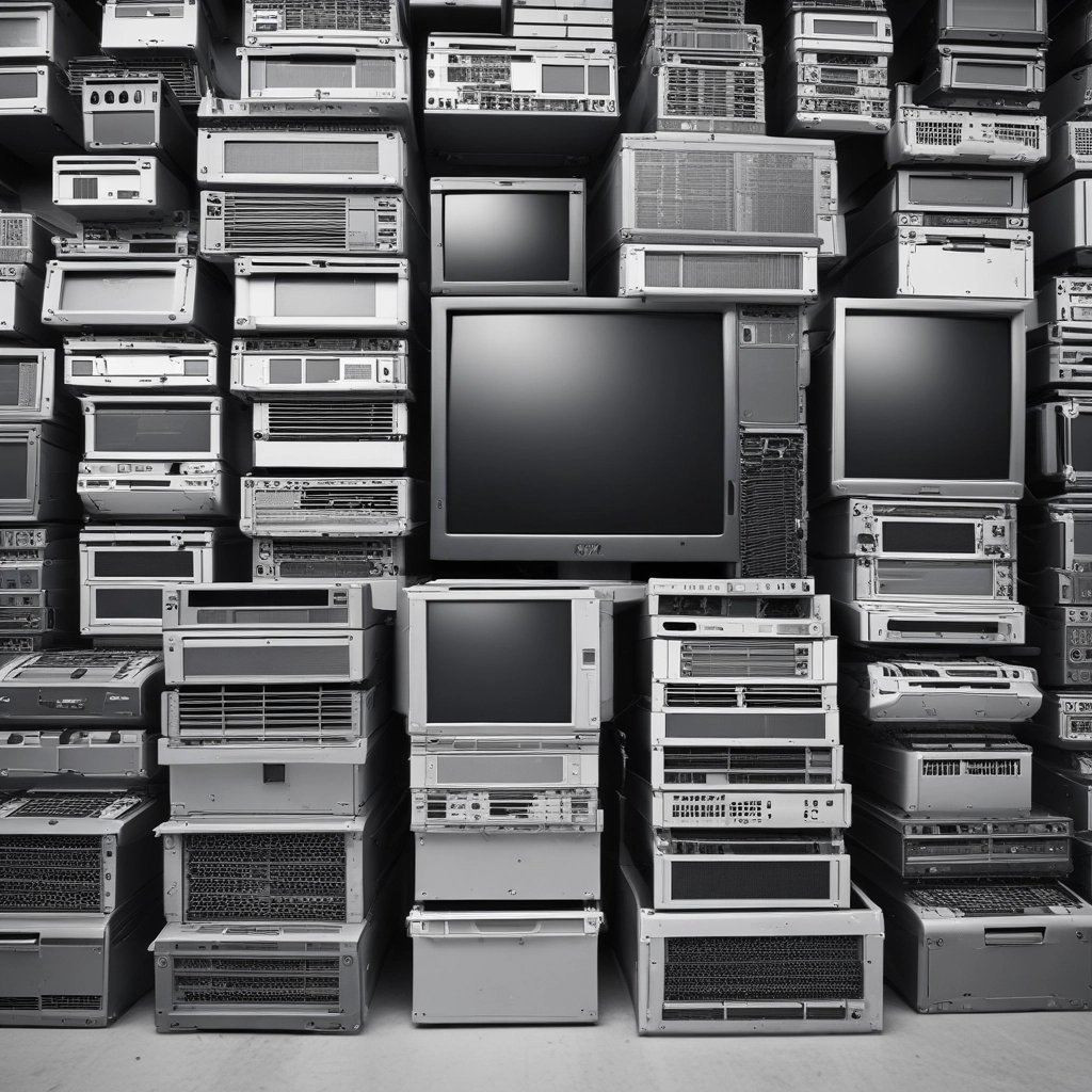 Close-up of hands packing office supplies into a cardboard box for shipment.
