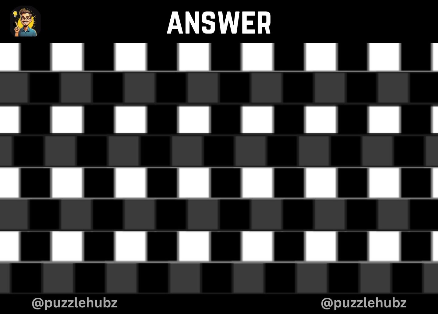 Café Wall optical illusion showing horizontal parallel straight lines that appear tilted due to offs