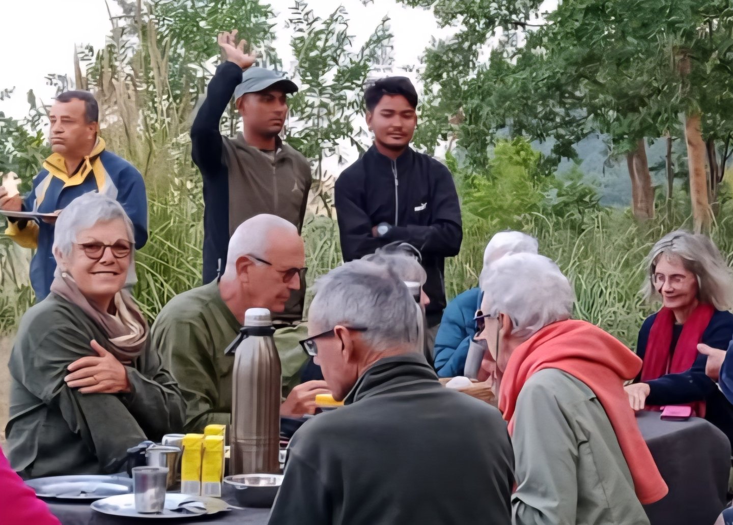 breakfast in Bardia National Park