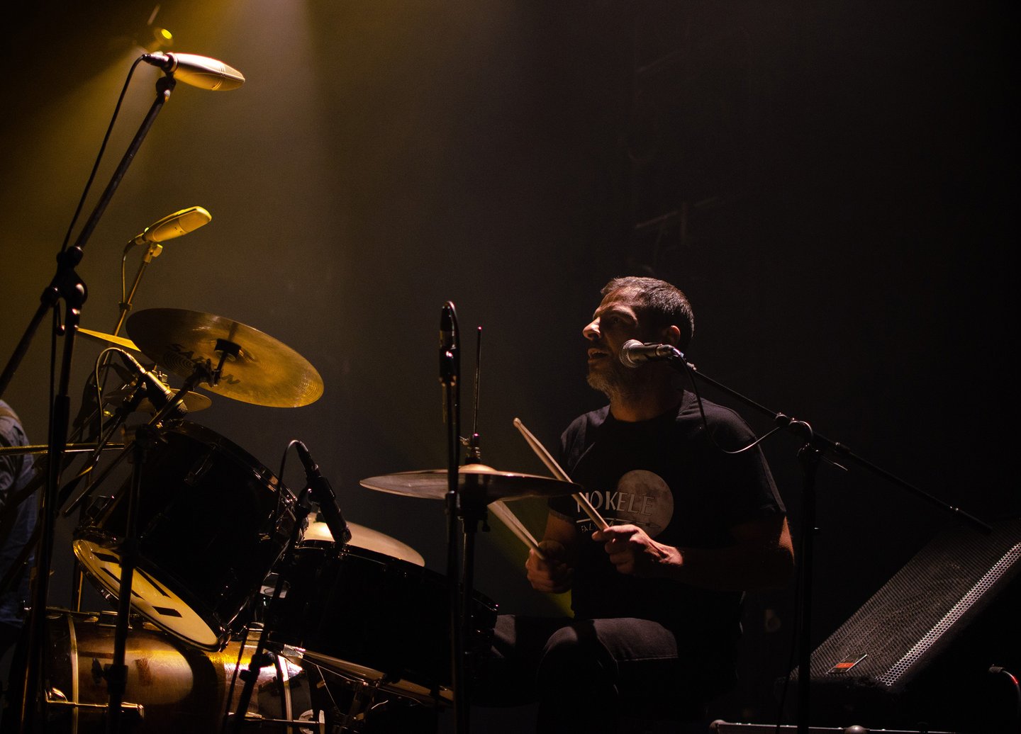 Escena del concierto de HOKELE con luces y público, grupo tributo a la música española