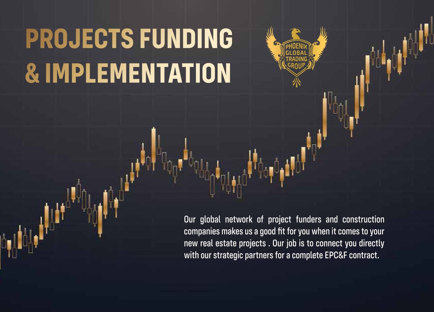 a gold and black background with a gold eagle and the words project project