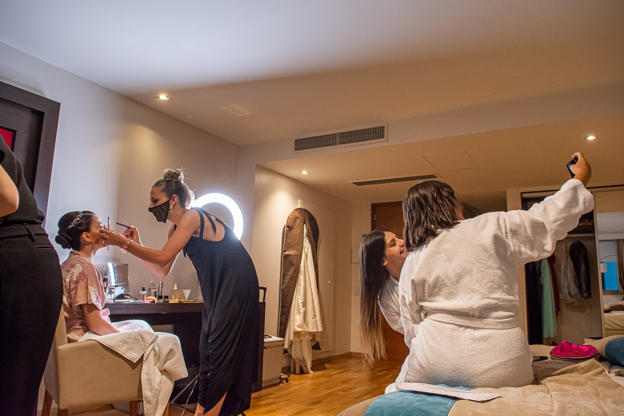 Preparativo de la novia en el Hotel Solans
